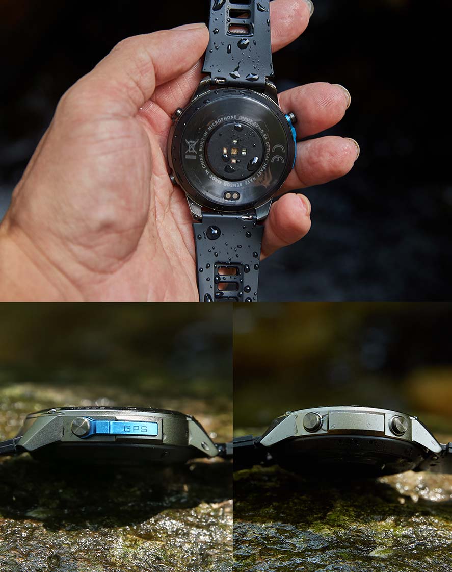 GPS Waterproof Smartwatch 5ATM Swim-Proof Outdoor Sport | ZenoApex